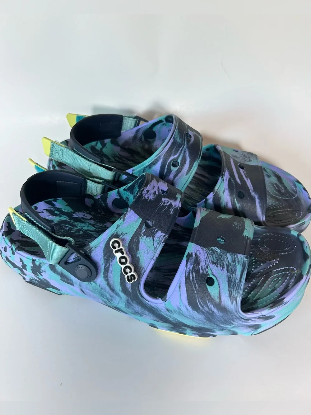 Crocs Classic All Terrain Marbled Sandals Blue Purple Men 15